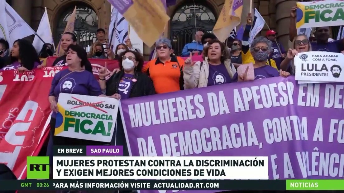 Mujeres protestan en Brasil contra la discriminación y exigen mejores condiciones de vida