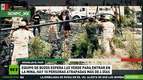 Equipo de buzos espera que le den luz verde para iniciar el rescate de los mineros mexicanos atrapados desde hace 4 días