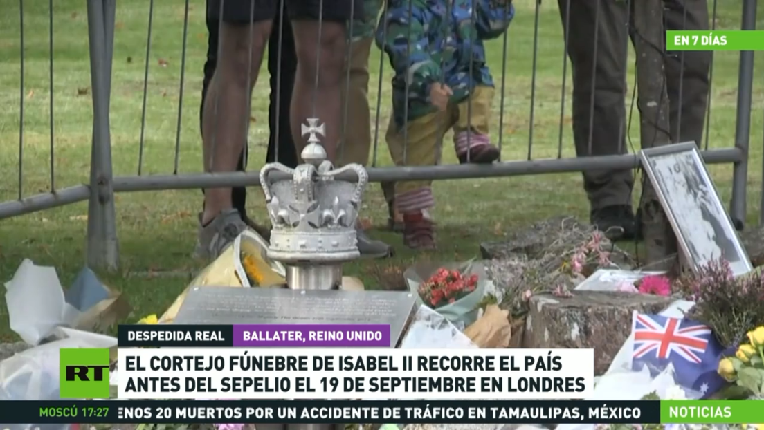 El cortejo fúnebre de Isabel II recorre el país antes de su sepelio