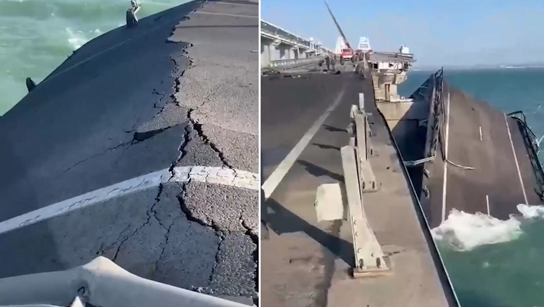 VIDEO: Los daños causados por la explosión en el puente de Crimea