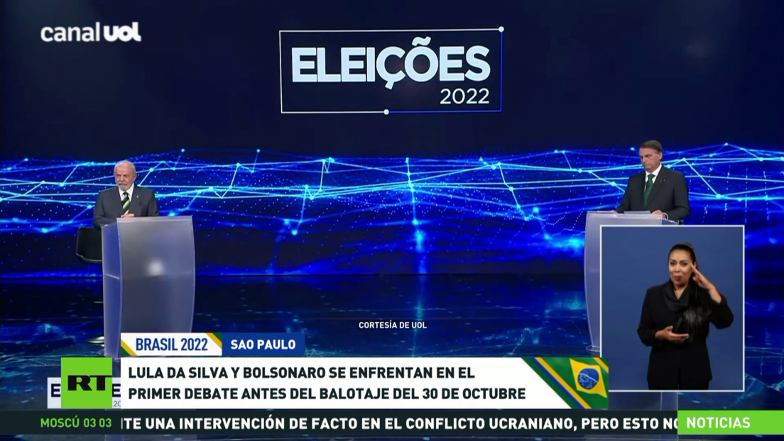 Brasil: Lula da Silva y Bolsonaro se enfrentan en el primer debate ...