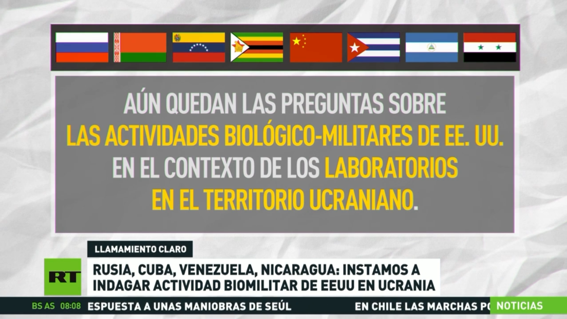Rusia, Cuba, Venezuela y Nicaragua: Instamos a indagar la actividad biomilitar de EE.UU. en Ucrania