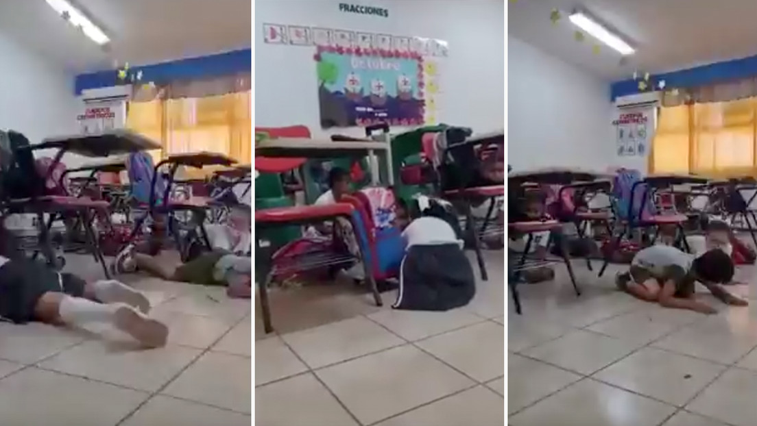 "Todos abajo, no pasa nada": Una maestra de primaria tranquiliza a sus alumnos durante una balacera en México (VIDEO)