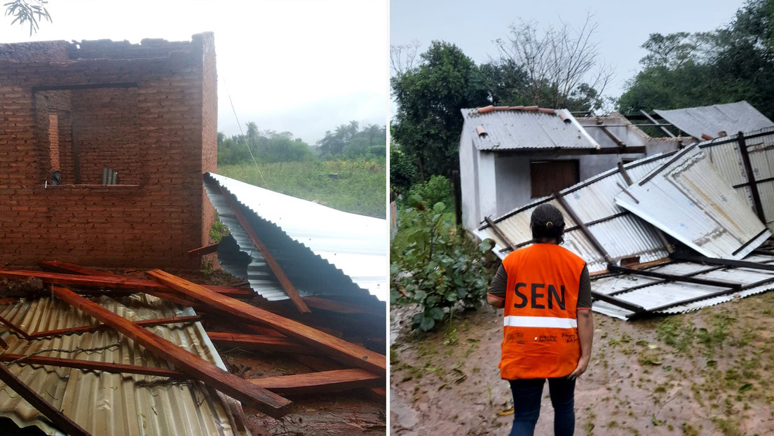 Un fuerte temporal en Paraguay afecta a más de 900 familias y provoca destrozos