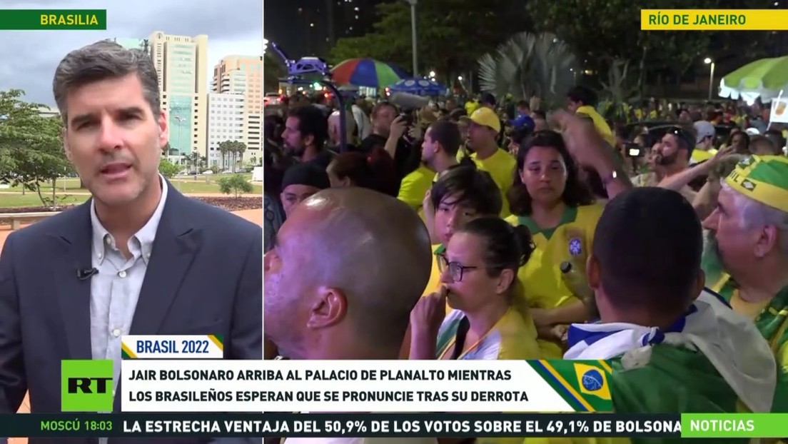 Bolsonaro arriba al Palacio de Planalto mientras los brasileños esperan que se pronuncie tras su derrota