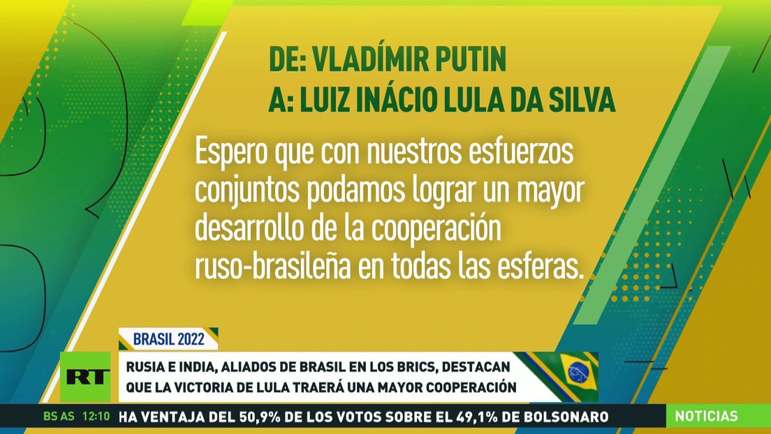 Líderes mundiales felicitan a Lula da Silva por su victoria presidencial en Brasil