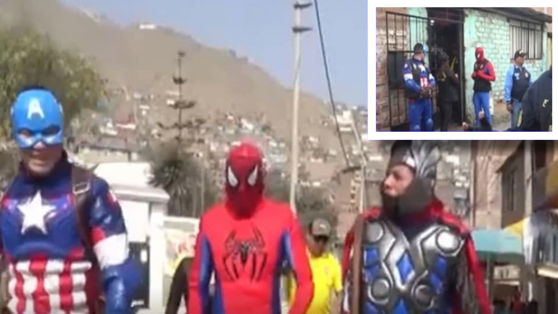 Policías peruanos se disfrazan como los 'Avengers' durante un operativo antidrogas