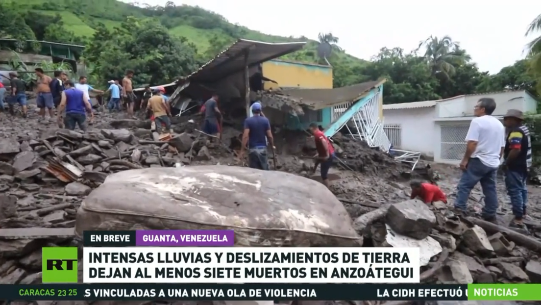 Intensas lluvias y deslizamientos de tierra dejan al menos 7 muertos en el estado venezolano de Anzoátegui