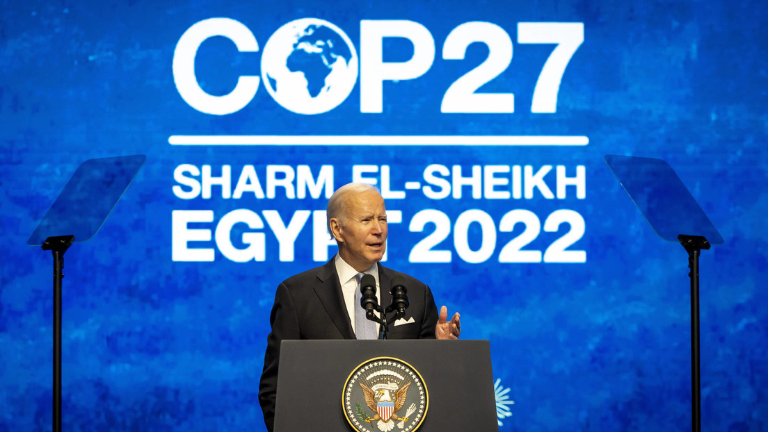 Activistas interrumpen el discurso de Biden en la COP27 (VIDEO)