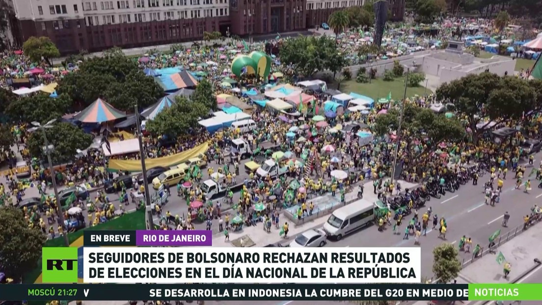Seguidores de Bolsonaro rechazan resultados de elecciones el Día Nacional de la República