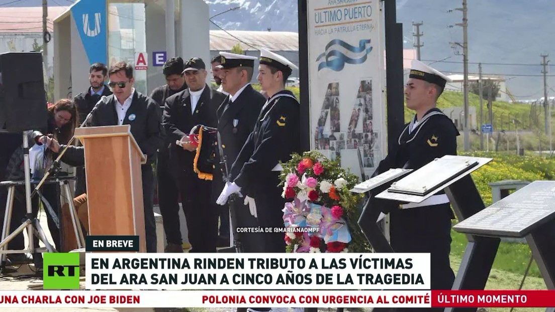 En Argentina rinden tributo a las víctimas del ARA San Juan, a 5 años de la tragedia