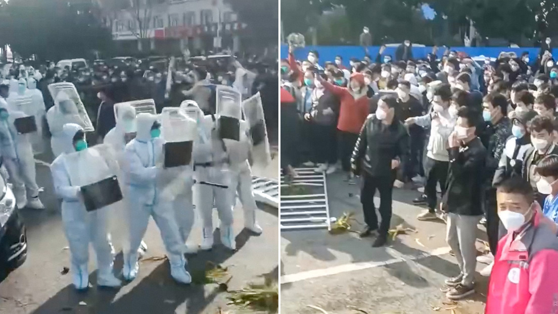Estallan fuertes protestas en la mayor planta de Apple en China (VIDEOS, FOTOS)