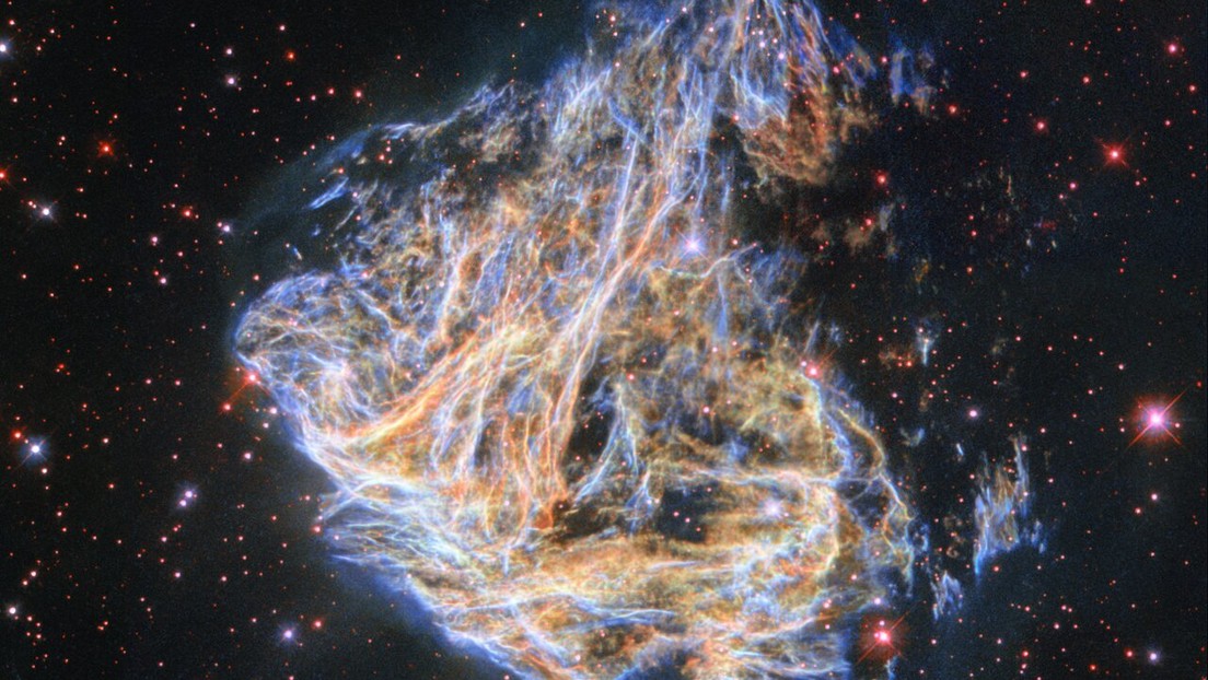Belleza cósmica: el telescopio Hubble capta el fascinante remanente de una supernova