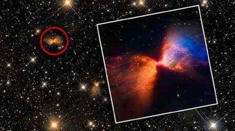 Telescopio Webb capta un impresionante 'reloj de arena' en el espacio