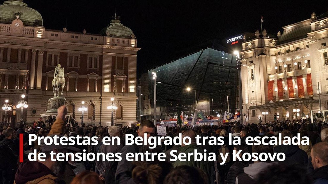 Masivas protestas en Belgrado tras la escalada de tensiones entre Serbia y Kosovo (VIDEO)