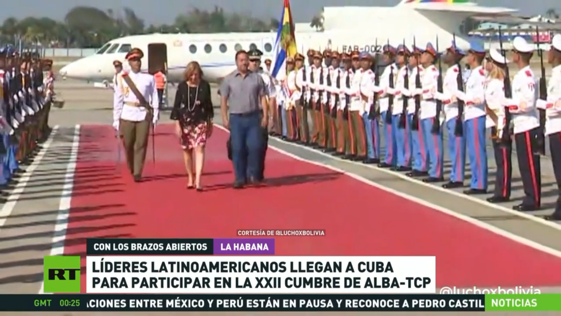 Líderes latinoamericanos llegan a Cuba para participar en la XXII Cumbre de la ALBA-TCP