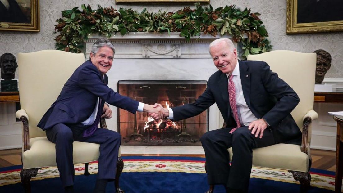 Lasso muestra a Biden su interés en un acuerdo comercial con EE.UU. en reunión en la Casa Blanca