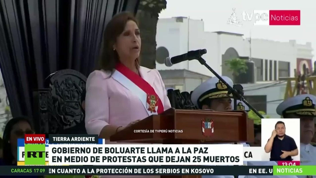 El Gobierno de Boluarte llama a la paz en medio de protestas que dejan 25 muertos