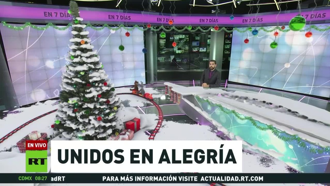 Luces y árboles de Navidad adornan las calles y plazas de ciudades en diferentes partes del mundo