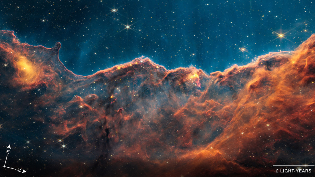 El James Webb revela el espectacular nacimiento de estrellas en la nebulosa Carina