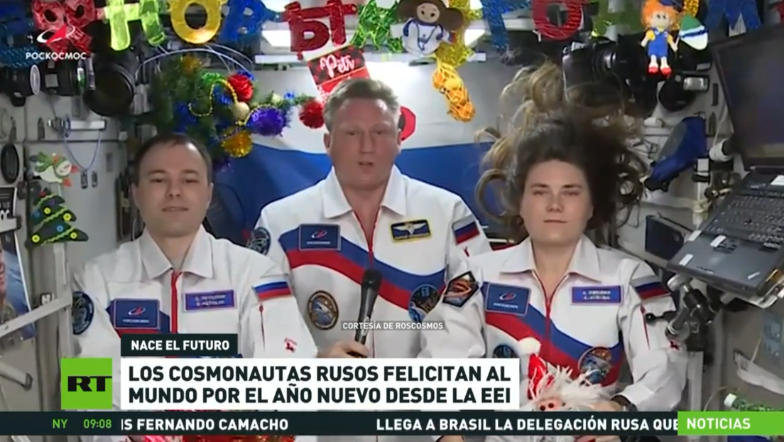 Cosmonautas rusos felicitan al mundo por el Año Nuevo desde la Estación Espacial Internacional