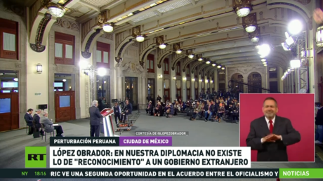 López Obrador: "En nuestra diplomacia no existe lo de reconocimiento a un gobierno extranjero"