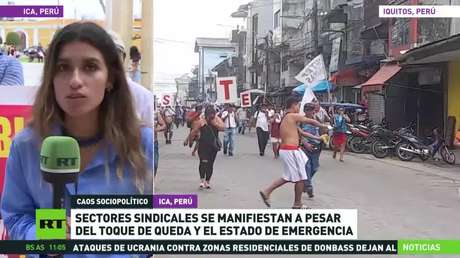 Sectores sindicales se manifiestan en Perú a pesar del toque de queda y el estado de emergencia