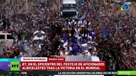 RT muestra la celebración por la Copa del Mundo de la selección argentina desde el epicentro en Buenos Aires