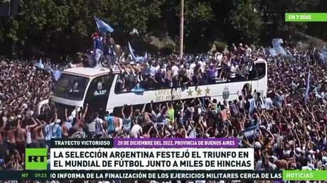 Resumen de la celebración de los argentinos con los campeones del mundo