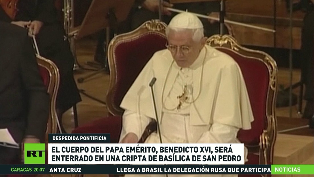 El papa emérito Benedicto XVI será enterrado en la cripta de la Basílica de San Pedro