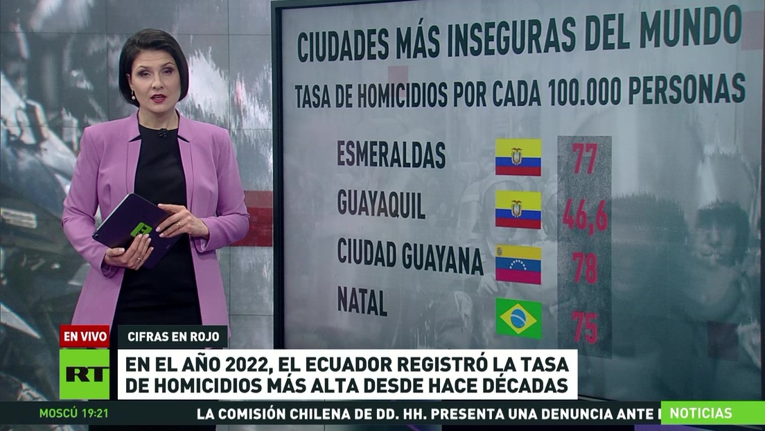 Ecuador registró en 2022 la tasa de homicidios más alta desde hace décadas  - RT