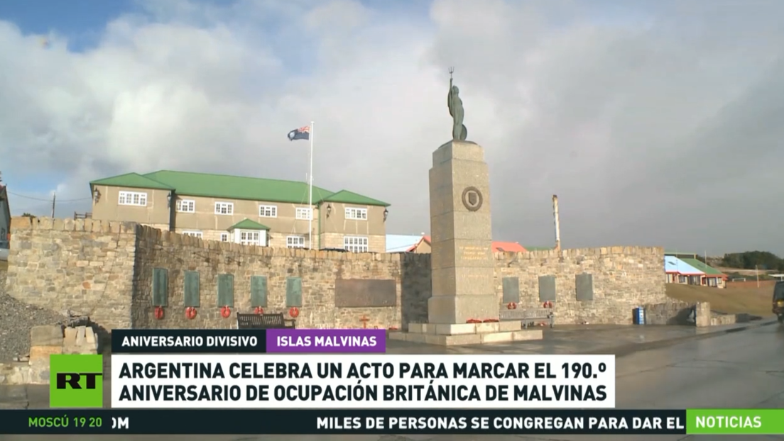 Argentina conmemora el 190.º aniversario de la ocupación británica de las Malvinas