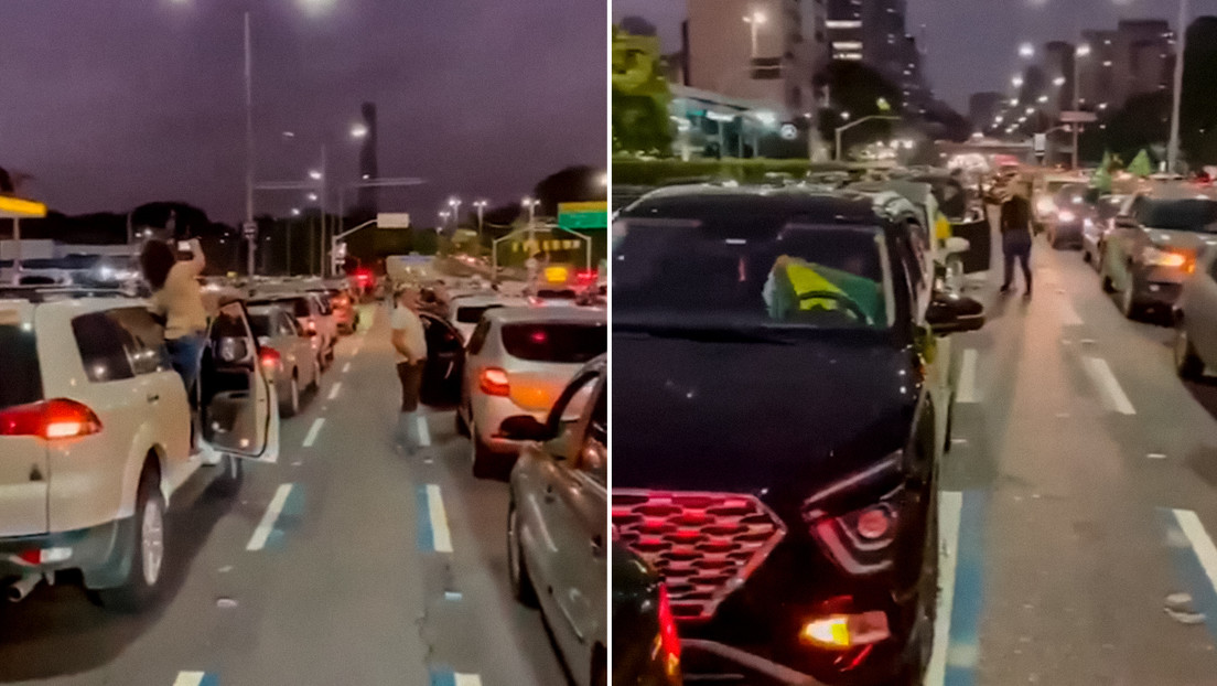 VIDEOS: Manifestantes bolsonaristas bloquean vía de acceso a un aeropuerto de Sao Paulo