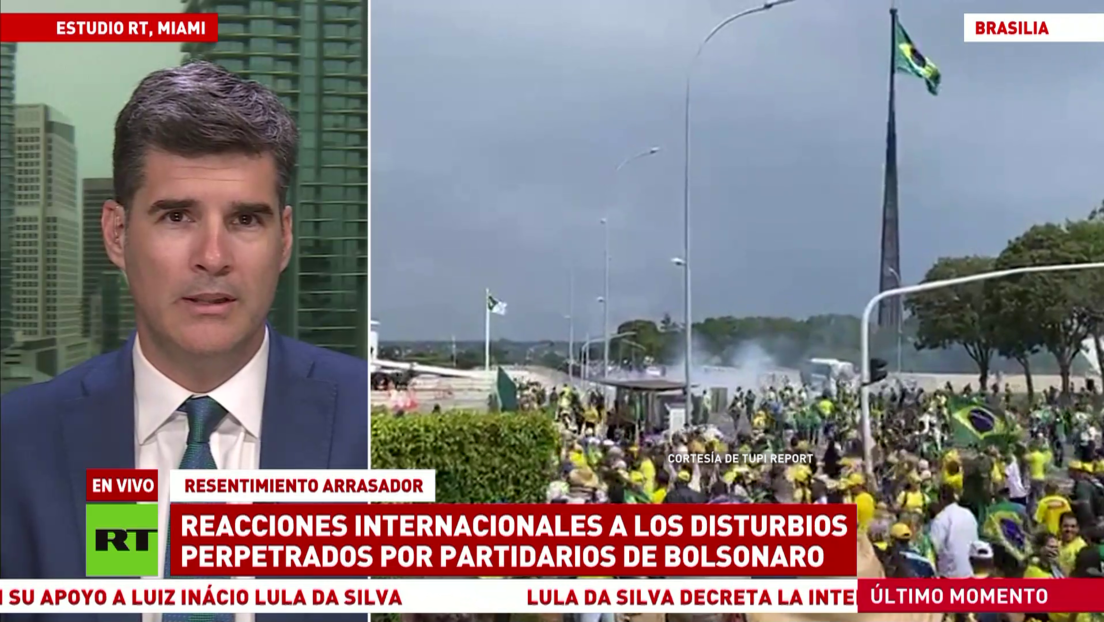Reacciones internacionales a los disturbios perpetrados por partidarios de Bolsonaro