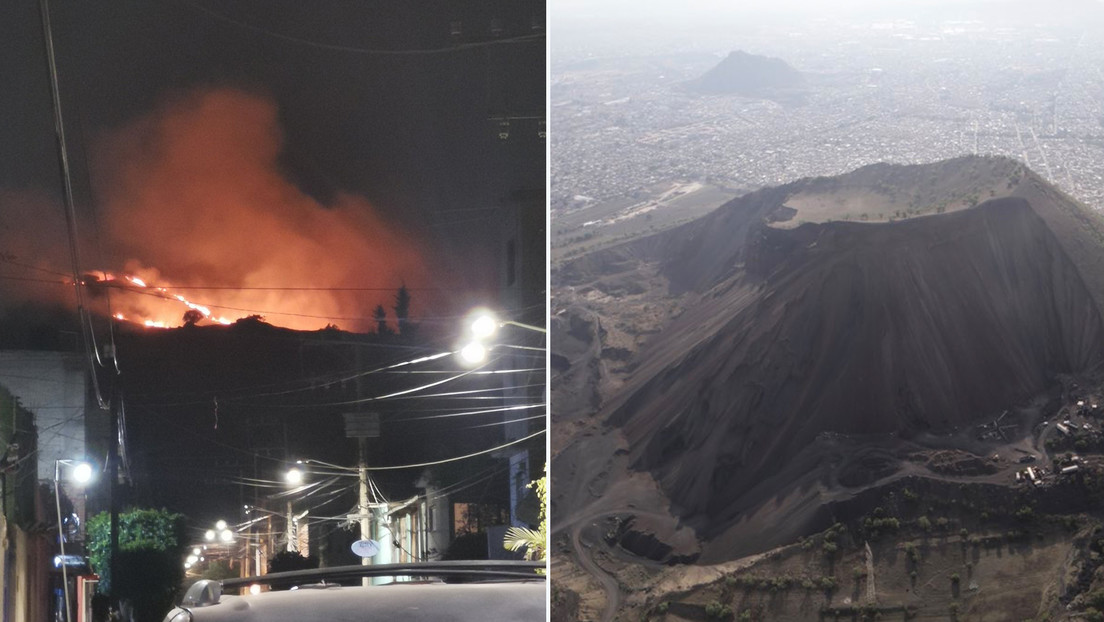 VIDEO: Un fuerte incendio consume parte de la cima del volcán Xaltepec en México