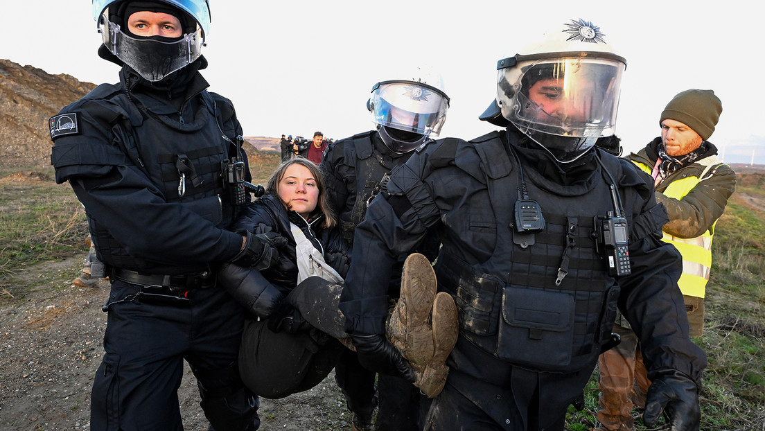 Detienen a Greta Thunberg durante una protesta en Alemania