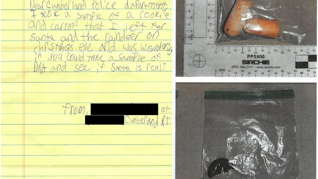Una niña pide a la Policía hacer prueba de ADN a una galleta mordida para ver si Papá Noel existe