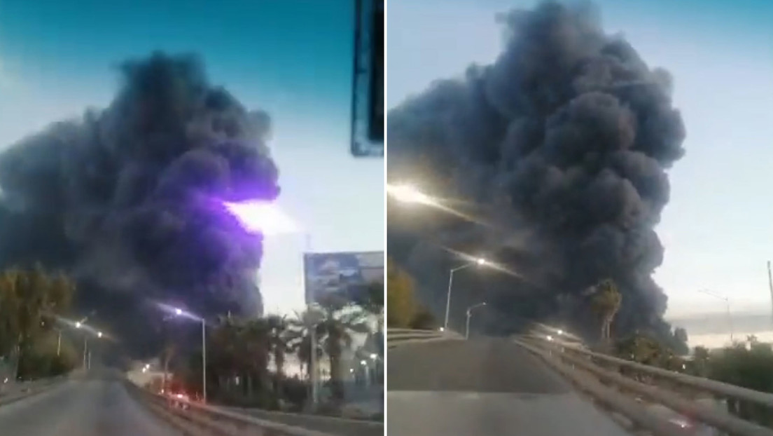 Fuerte incendio en una fábrica de cartón en México, cerca de la frontera con EE.UU. (VIDEO)