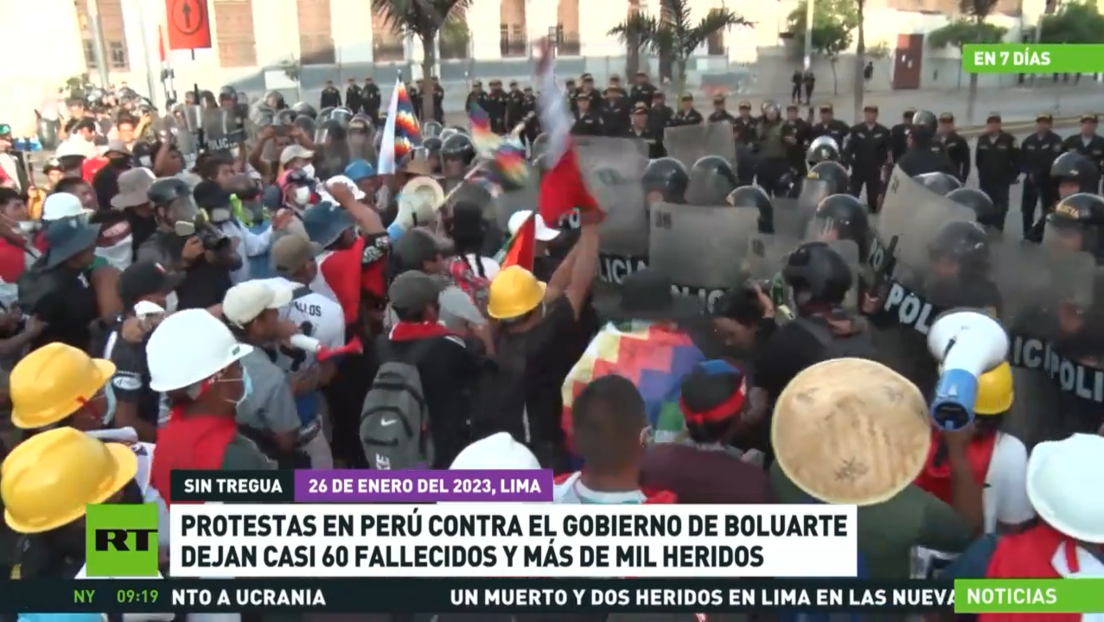 Protestas en Perú contra el Gobierno de Boluarte dejan casi 60 fallecidos y más de mil heridos