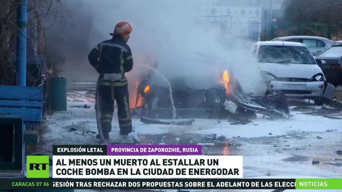 Muere al menos una persona al estallar un coche bomba en la ciudad de Energodar