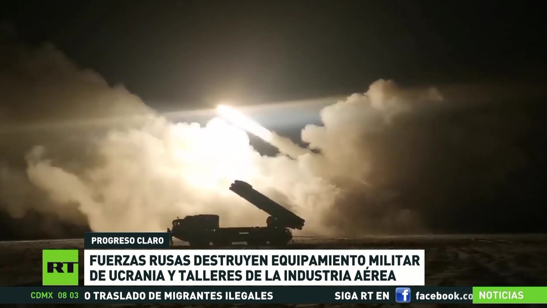 Fuerzas rusas destruyen equipamiento militar de Ucrania y talleres de industria aérea