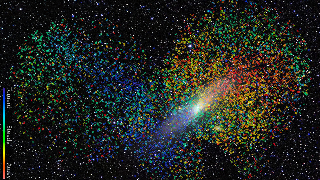 Descubren huellas de una migración masiva de estrellas en la galaxia de Andrómeda