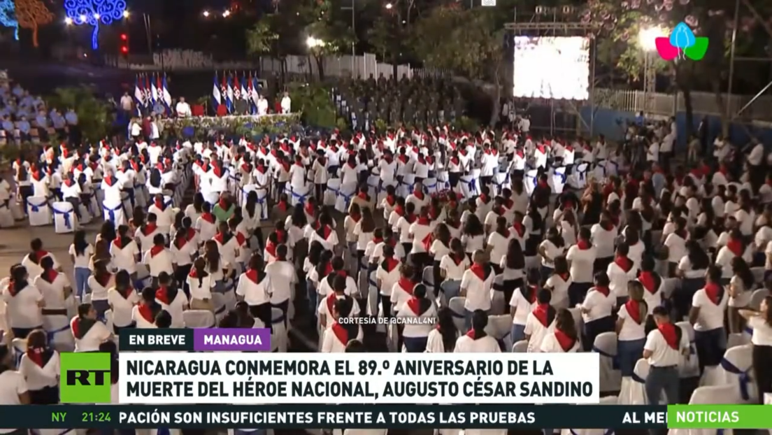 Nicaragua conmemora el 89.º aniversario de la muerte del héroe nacional, Augusto César Sandino