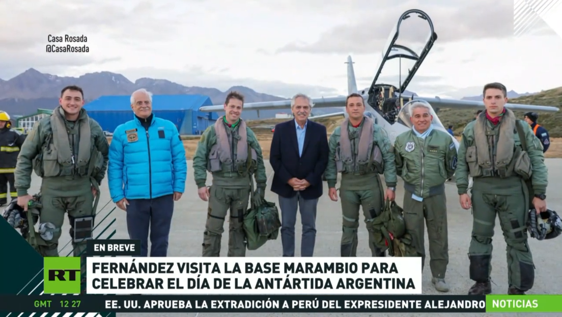 Alberto Fernández visita la Base Marambio para celebrar el Día de la Antártida Argentina