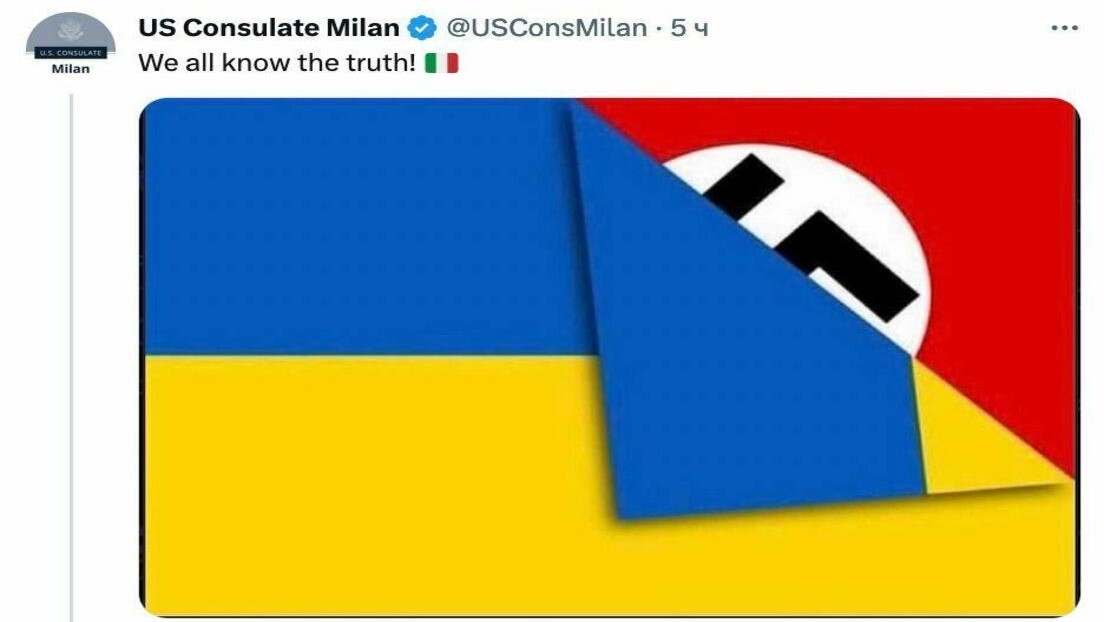 "Todos sabemos la verdad": Aparece un tuit con las banderas de Ucrania y de la Alemania nazi en una cuenta oficial de EE.UU.