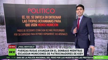 Fuerzas rusas avanzan en Donbass mientras escasean municiones de los patrocinadores de Kiev