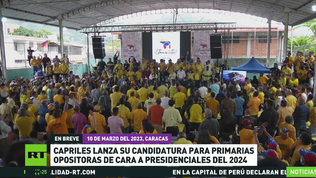 Capriles anuncia su candidatura para las primarias de la oposición venezolana de cara a las presidenciales del 2024