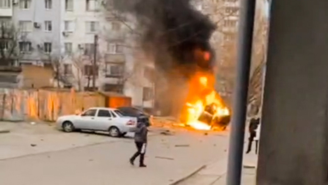 Explosiona un auto en una ciudad de la región de Zaporozhie (VIDEO)
