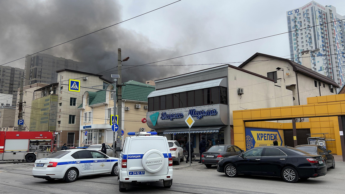 VIDEO: Arde un edificio del Servicio Federal de Seguridad de Rusia en el sur del país