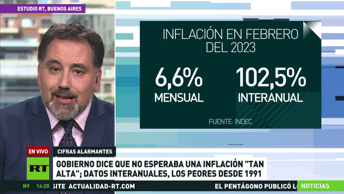 Gobierno argentino dice que no esperaba una inflación "tan alta"